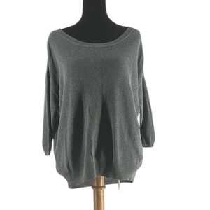 Aritzia Wilfred sweater Heather Dark Grey Silk & Cashmere Blend Tunic Size Small